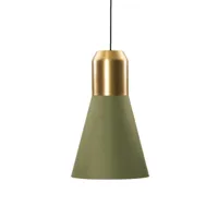 classicon - bell light - suspension - vert/abat-jour en étoffe/douille de lampe laiton/ø 32cm/h: 53cm